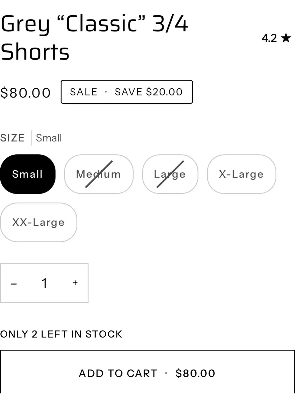 Mixed emotion grey classic 3/4 shorts